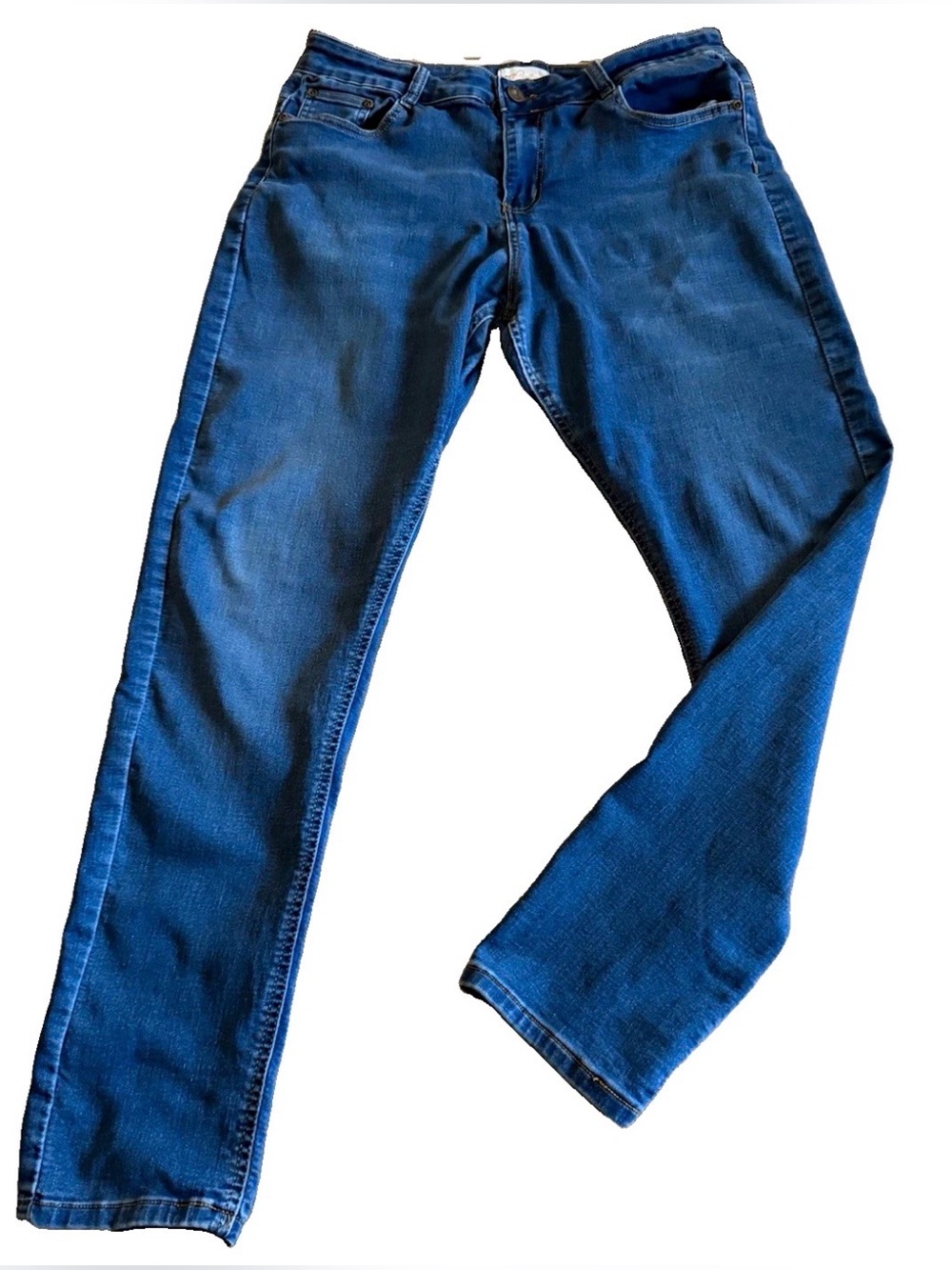 Red Bottoms Blue Stretchy High Rise Skinny Denim Jeans Size 13/31 35x29